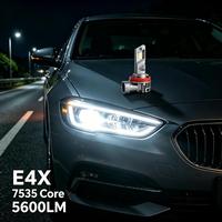 Phares LED de voiture SunRise E4X 9007 12V 52W 5000LM 6500K IP67 Étanche avec ventilateur de refroidissement Canbus Plug and Play Adaptation universelle