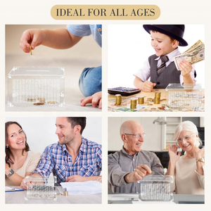 Boîte de dépôt d'argent numérique en acrylique OEM coffre-fort pratique <span class=keywords><strong>banque</strong></span> d'argent d'épargne numérique pour l'épargne comptage de pièces produit tirelires - Product Image 5