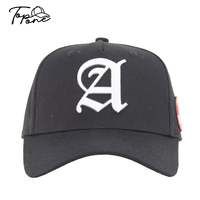 Gorro de Béisbol de 5 Paneles Negro de Alta Calidad, Gorra de Béisbol con Logotipo Bordado Personalizado de Algodón en Oferta para Hombre