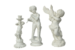 Statua in marmo stile occidentale piccola scultura di <span class=keywords><strong>angelo</strong></span> seduto - Product Image 5