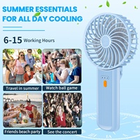 Mini ventilateur portable USB 400 mAh, indispensable pour l'été, batterie rechargeable, mini ventilateurs à main