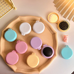 Bán Buôn Tùy Chỉnh Detangling Tóc Lược Mini Gấp Túi Pop-up Tóc Bàn Chải Cá Nhân Túi Tóc Lược Với Gương - Product Image 2
