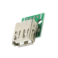 Adaptateur USB 2.0 Type-A Femelle DIP 4 broches - Module convertisseur de carte de circuit imprimé à prise droite, chargeur, alimentation, câble de données NP14-SA Original