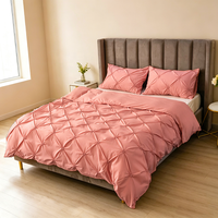 Parure de lit 3 pièces en polyester à franges tuftées, housse de couette et taie d'oreiller, vente en gros d'usine pour la maison et l'hôtel