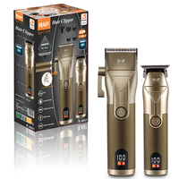 Tondeuse à cheveux électrique RAF 3W, rechargeable par USB, lame réglable, 4 peignes de guidage, autonomie de 180 minutes, écran LED, kit de toilettage professionnel