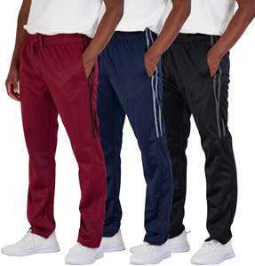 Pantalons de survêtement en toile avec poches (grands et grands-tailles) Taille mi-haute Bas décontractés de sport Jogging pour hommes - Product Image 6
