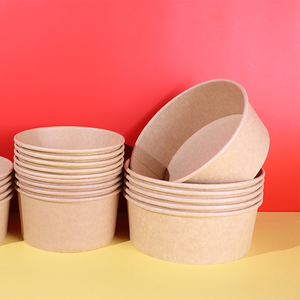 Nhà Máy Giá Rẻ Giá Tự Nhiên Thân Thiện Với Môi Dùng Một Lần Phân Hủy Sinh Học Bền Vững Bao Bì Thực Phẩm Giải Pháp 500cc Kraft Giấy Bát - Product Image 5