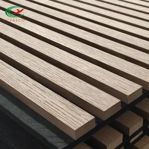 Free Samples Wood Veneer Acoustic Panel Oak Slat Wood Wall Panels Soundproof Wall Panels Akupanel Soundproofing Materials