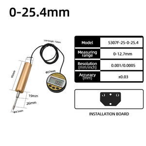 0-25,4mm <span class=keywords><strong>Digital</strong></span> <span class=keywords><strong>Display</strong></span> Aço Dial Indicador Precisão Tipo Split com ± 0,03 Precisão Faixa de medição - Product Image 1