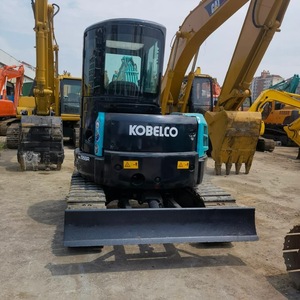 Mini-excavatrice Kobelco d'occasion SK55SR SK55 5 tonnes 6 tonnes 505 tonnes avec moteur PLC, pompe, moteur hydraulique et accessoire tarière hydraulique - Product Image 2