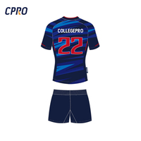 Kaus seragam Rugby pakaian olahraga kustom kaus desain bebas grosir pakaian olahraga tersublimasi kaus Rugby dewasa untuk pria