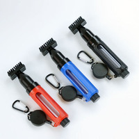 Brosse de nettoyage multifonctionnelle en plastique pour clubs de golf, avec bouteille d'eau à pression, accessoire de nettoyage détachable
