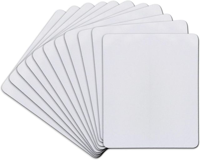 Blank White Fabric Mouse Pad for Sublimation Rubber Foam Sheets/White Blank Polyester Mouse Pad