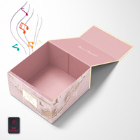 Vente en gros de boîte-cadeau magnétique de 9 pouces de haute qualité paquet cadeau de musique d'accueil de luxe pour faire-part de mariage