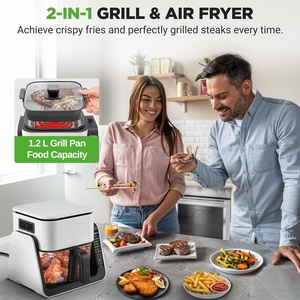 New High Quality 1500W Watt Power <b>Electric</b> Digital 4L Plastic Air Fryer with Custom Flip Cover Smart Hotel Use 1 Year Warranty - Product Image 4