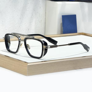 Kính mắt khung vuông unisex kim loại nặng thủ công phong cách Nhật Bản xuyên biên giới <span class=keywords><strong>2026</strong></span>, chống tia UV400, khung đầy đủ, thời trang cao cấp, dành cho kỳ nghỉ - Product Image 2