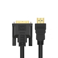 Câble adaptateur vidéo HD Full 1080P plaqué or haute vitesse HDMI mâle vers DVI 24 + 1 broches mâle
