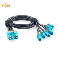 Cable Ethernet Automotriz 6 en 1 GEMnet Hembra a 6x MATEnet Hembra TE 1-2428482-4 a 2302510-9 para Comunicación en Vehículos