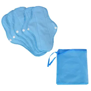 6pcs one set 4 layers microfleece supper Absorbent Afripads brand Sanitary Pads sets with carry bag