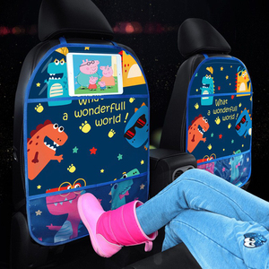 เบาะรถยนต์อัตโนมัติลายการ์ตูนน่ารักผ้าอ๊อกซ์ฟอร์ดขนาด65*44.5ซม. เบาะหลังป้องกันสกปรกป้องกันเด็กเตะที่จัดเก็บกระเป๋า - Product Image 1