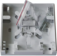 Boîtier de terminaison fibre optique FTTH Type 2 à 2 cœurs, panneau de distribution intérieur avec adaptateur SC, plaque frontale de sortie, panneau de télécommunications blanc