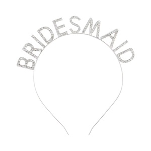 <span class=keywords><strong>Diadema</strong></span> de metal con diamantes de imitación para damas de honor, <span class=keywords><strong>diadema</strong></span> para el cabello de la equipo nupcial, decoración para celebración de bodas, ideal para fotos de la novia, ¡superventas! - Product Image 3