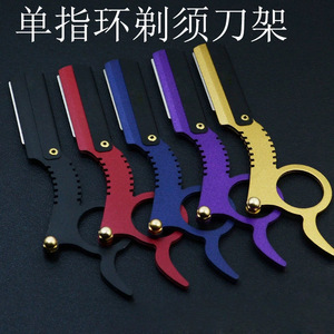 Cross-border <b>single</b>-ring stainless steel manual <b>razor</b> with replaceable <b>blades</b> for facial shaving and hair removal. - Product Image 2