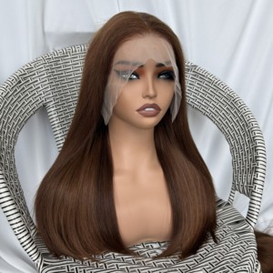 Parrucca in <span class=keywords><strong>Capelli</strong></span> Umani Vietnamiti Grezzi, Densità 200% SDD, 13*4 Lace Wig, <span class=keywords><strong>Capelli</strong></span> Lisci Lunghi Stile Bob, Alta Qualità per Donne - Product Image 2