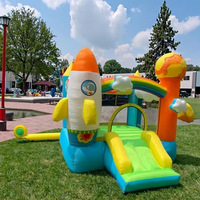 Château gonflable Jumping Cloud Rocket Planet Jumping, château de jeu gonflable transfrontalier, petit toboggan intérieur portable