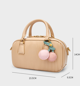 Sac en cuir pour femme, portefeuille, sac bandoulière, sac bowling de haute qualité, charmant sac Boston de luxe pour femme - Product Image 3