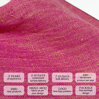 Tissu en toile de chanvre et lin écologique et respirant, 50% chanvre, 50% lin, 124 GSM, tissé coloré pour vêtements et artisanat