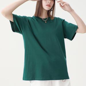 เสื้อยืดคอตตอนผู้หญิงคุณภาพสูงขายส่ง ทรงปกติ น้ำหนักมาก พิมพ์ลายโลโก้ปักน่ารัก คอกลม ทรงหลวม สวมใส่สบาย - Product Image 3