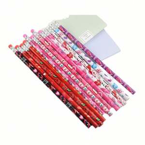 Juego de Regalo de Navidad 2024 al por Mayor, Lápices Promocionales de Madera HB Estándar con Diseño de Santa Claus, Artículos Escolares para Niños, Colores Personalizados, Negro - Product Image 1