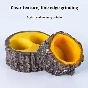 Bol d'alimentation pour reptiles en forme <span class=keywords><strong>de</strong></span> souche d'arbre, bol à boire, boîte d'élevage pour reptiles, <span class=keywords><strong>tortue</strong></span> terrestre, lézard, gecko, grenouille à cornes, araignée, serpent - Product Image 5