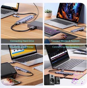 <span class=keywords><strong>Hub</strong></span> <span class=keywords><strong>USB</strong></span> C, <span class=keywords><strong>hub</strong></span> <span class=keywords><strong>USB</strong></span> 3.0 en aluminium, 8 en 1, répartiteur <span class=keywords><strong>USB</strong></span> pour <span class=keywords><strong>MacBook</strong></span> Pro Air et autres appareils PC, ordinateurs portables, tablettes - Product Image 5