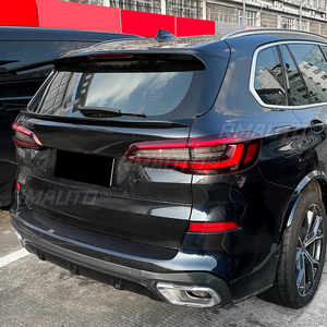 Aileron de coffre arrière de voiture, becquet de toit, garniture adhésive, kit de carrosserie pour BMW X5 G05 2019-2023 Noir brillant/Aspect carbone - Product Image 5