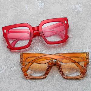 Gafas de Sol Cuadradas Extra Grandes con Marco Grueso y Colorido Estilo Vintage 2025 con Logotipo Personalizado para Mujer, Gafas con Protección Contra la Luz Azul - Product Image 4