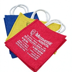 High Demand <b>Jute</b> <b>Bag</b> 16x14x5 Inch Large Reusable <b>Shopping</b> Tote <b>Bag</b> Eco Friendly Carry <b>Bag</b> for Grocery Retail and Daily Use - Product Image 1