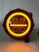 Phare LED à 4 lentilles avec DRL blanc, clignotant ambre et halo pour Jeep Wrangler JL JLU Gladiator – Phare LED Plug & Play