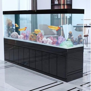 Akuarium Besar berkualitas tinggi kustom kaca Super putih lemari arwana akuarium tangki ikan grosir - Product Image 1