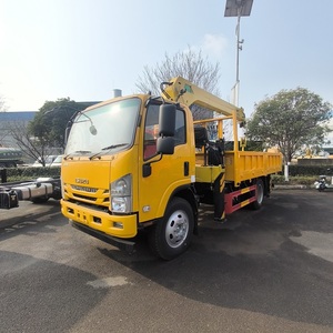 <strong>ISUZU</strong> 4x2 5 Tonne Hydraulic Straight Telescopic Boom <strong>Truck</strong>-Mounted <strong>Crane</strong> with 190hp Engine Euro 3 Emission Tipper for Sale - Product Image 1