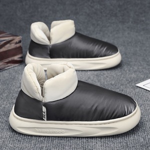 Bottes d'hiver unisexes, bottines à bout rond, doublure en fourrure, semelle extérieure en EVA, chaudes, antidérapantes, tige synthétique, chaussures d'hiver - Product Image 4