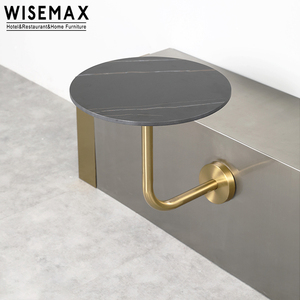 WISEMAX FURNITURE <span class=keywords><strong>Table</strong></span> ronde <span class=keywords><strong>murale</strong></span> simple en acier inoxydable, petite <span class=keywords><strong>table</strong></span> à manger en métal personnalisée pour salon de thé ou café - Product Image 6