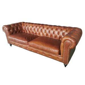 Profession elle Retro Vintage Echt leder Chesterfield <span class=keywords><strong>Sofa</strong></span> Tan Leder Couch Liebes sitz <span class=keywords><strong>Sofa</strong></span> Amerika Stil <span class=keywords><strong>Sofa</strong></span> 2 Sitz Innen - Product Image 5