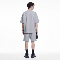 T-shirt Homme Streetwear Coupe Ample Épaules Tombantes en Mélange de Coton 240 g/m² Séchage Rapide Respirant Protection Anti-UV