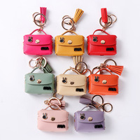 Étui de protection carré en cuir PU personnalisé pour AirPods, compatible 3ème génération, avec porte-clés, idéal pour la vente en gros et les cadeaux