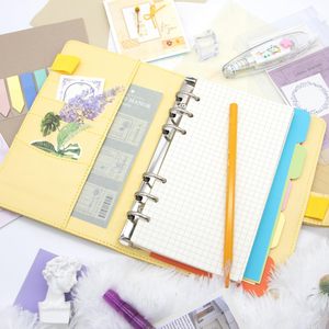 Nuevo Mini Cuaderno de 6 Anillas, Agenda de Negocios, Planificador de Trabajo, Presupuesto, Color Holográfico, Cubierta de Cuero PU, <span class=keywords><strong>A6</strong></span> A5, Hojas Sueltas, <span class=keywords><strong>50</strong></span> - Product Image 2