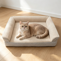 Lit pour animaux de compagnie de luxe, imperméable et chaud, Famipet, canapé orthopédique rectangulaire pour chiens et chats de petite, moyenne et grande taille, toutes saisons