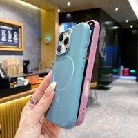 En Stock Coque de Téléphone en TPU Souple pour iPhone 13 14 15 16 16E, Accessoires Magnétiques de Luxe pour iPhone 16 17 Pro Max