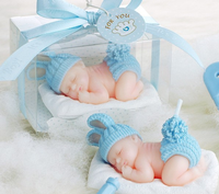 Buatan tangan mandi bayi aromaterapi tidur bayi lilin kedelai lilin beraroma lilin pesta ulang tahun baptisan kenang-kenangan